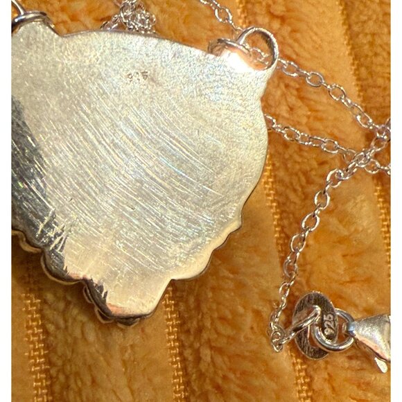 Galaxy Opal Pendant Necklace With Sterling Silver 17" Chain - Picture 2 of 3